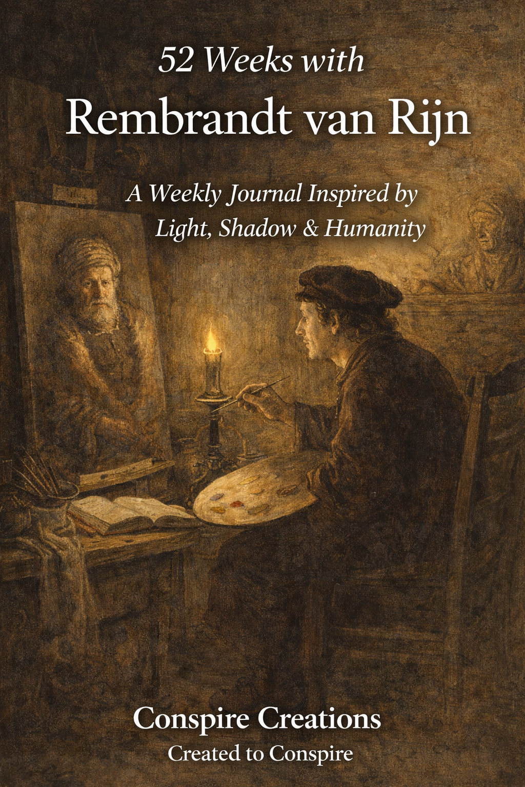 52 Weeks with Rembrandt van Rijn Guided Journal — Premium 52-week guided digital PDF journal by Conspire Creations®