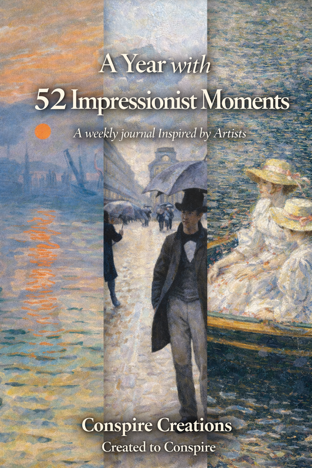 A Year with 52 Impressionist Moments Guided Journal — Premium 52-week guided digital PDF journal by Conspire Creations®
