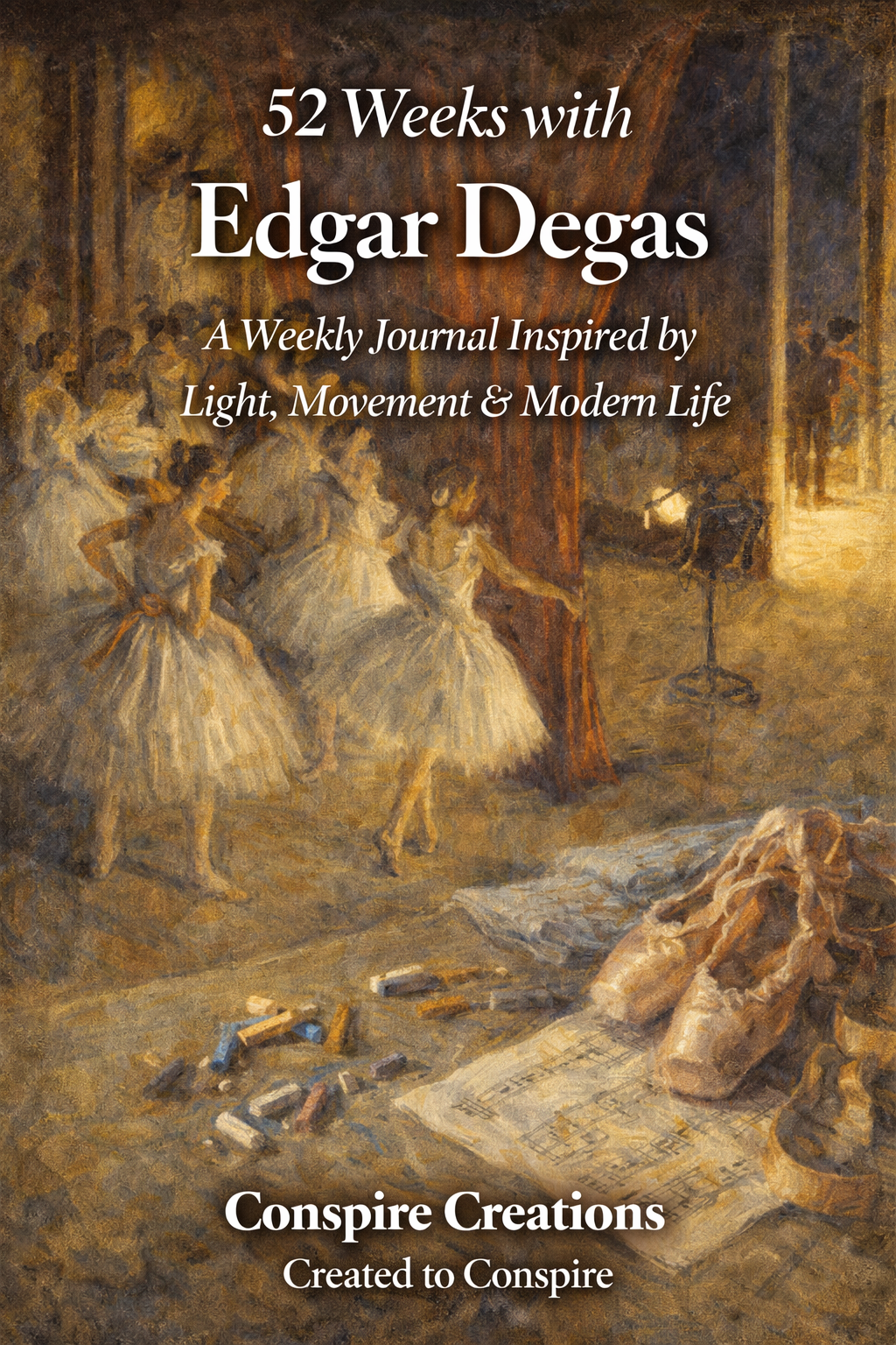 52 Weeks with Edgar Degas Guided Journal — Premium 52-week guided digital PDF journal by Conspire Creations®