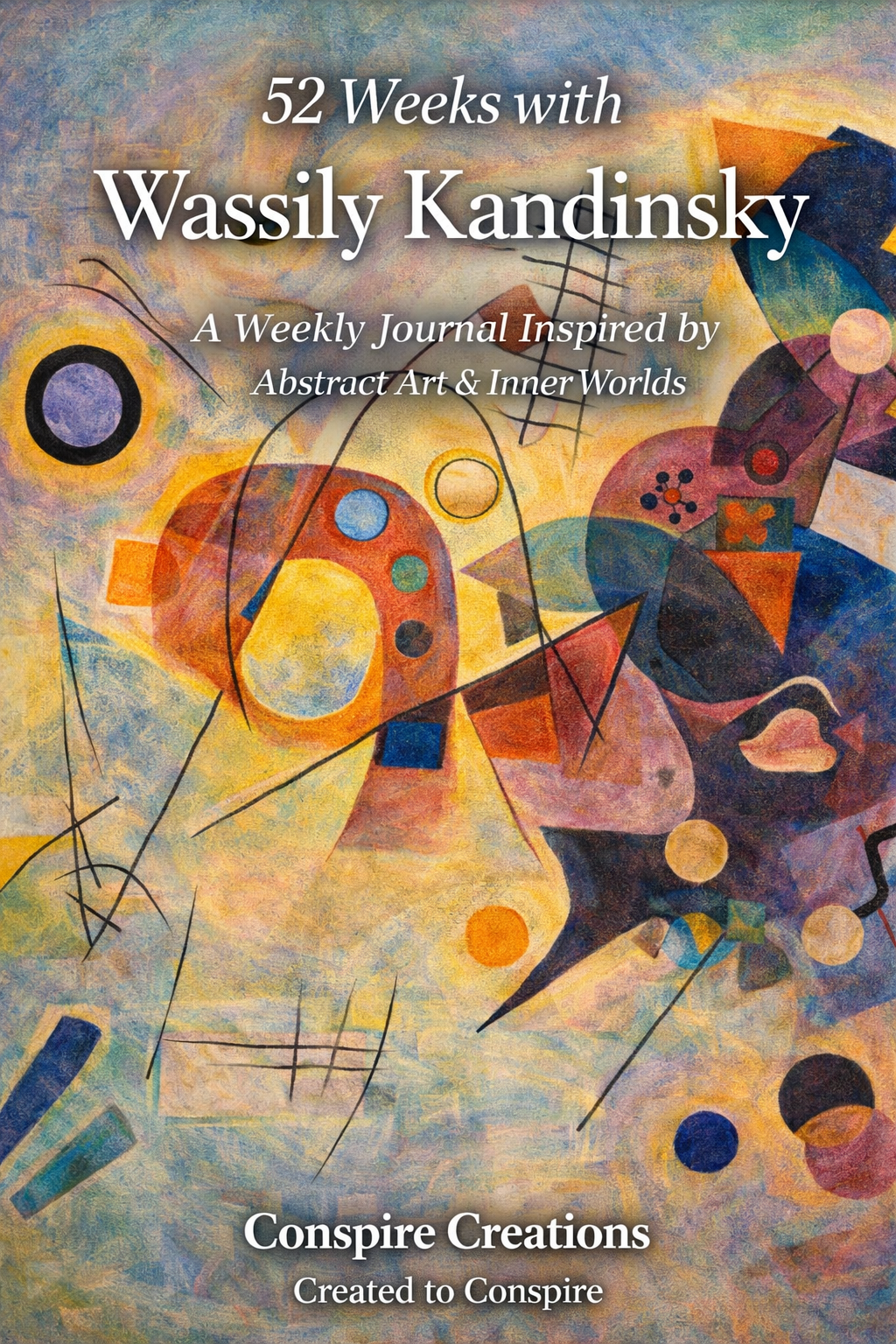 52 Weeks with Wassily Kandinsky Guided Journal — Premium 52-week guided digital PDF journal by Conspire Creations®