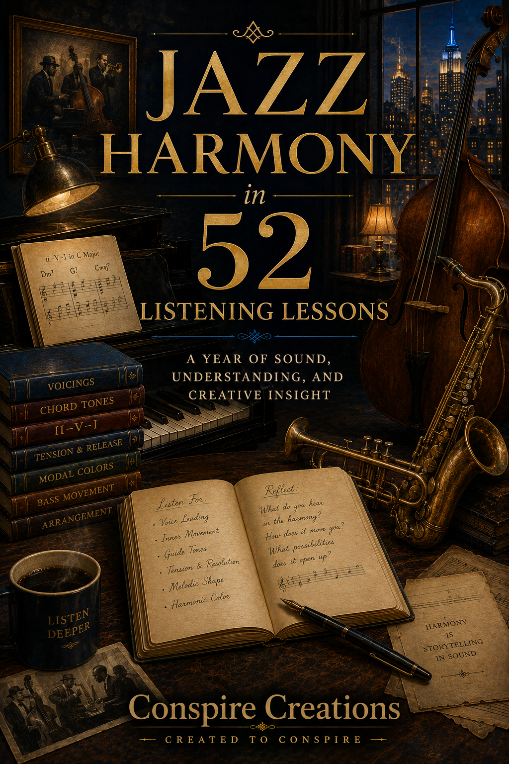 Jazz Harmony in 52 Listening Lessons — A 52-Week Guided Music Journal