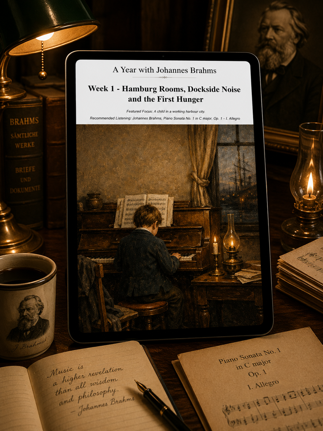 A Year with Johannes Brahms — A 52-Week Guided Music Journal