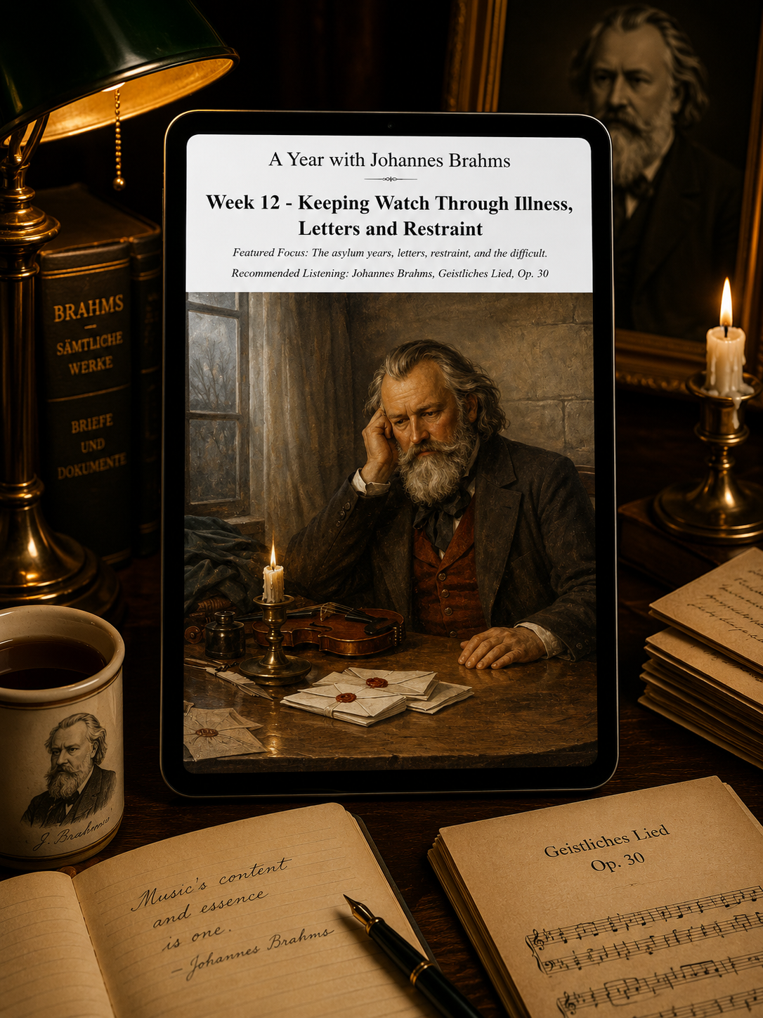 A Year with Johannes Brahms — A 52-Week Guided Music Journal