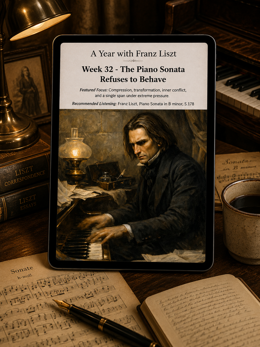 A Year with Franz Liszt — A 52-Week Guided Music Journal