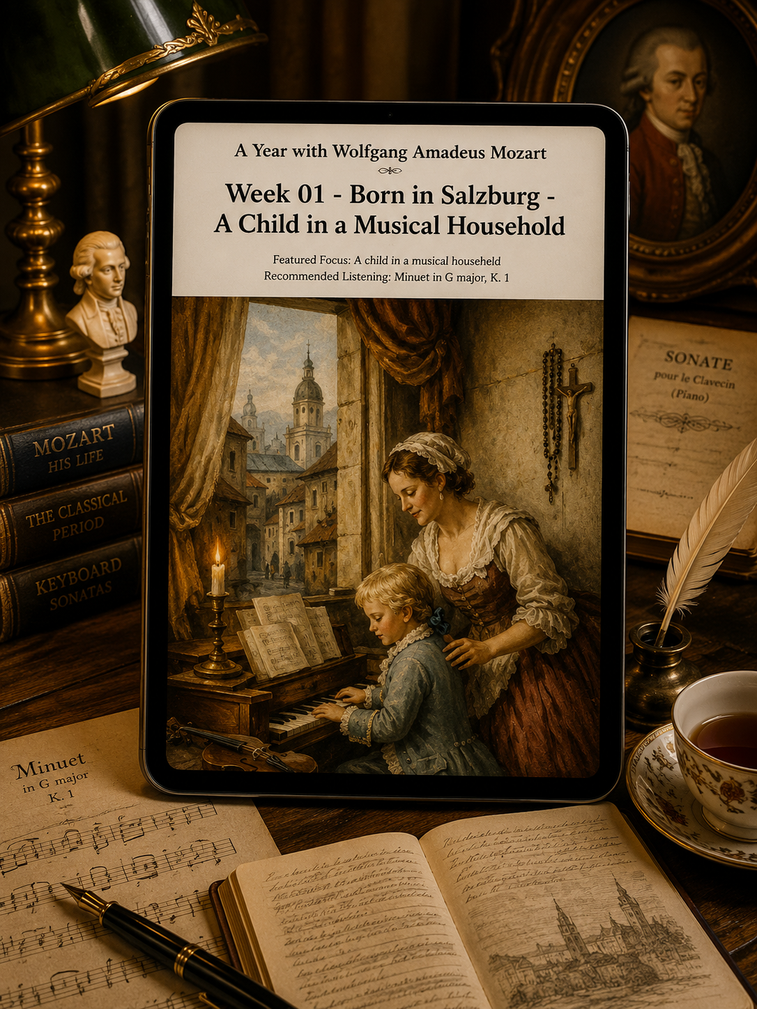 A Year with Wolfgang Amadeus Mozart — A 52-Week Guided Music Journal