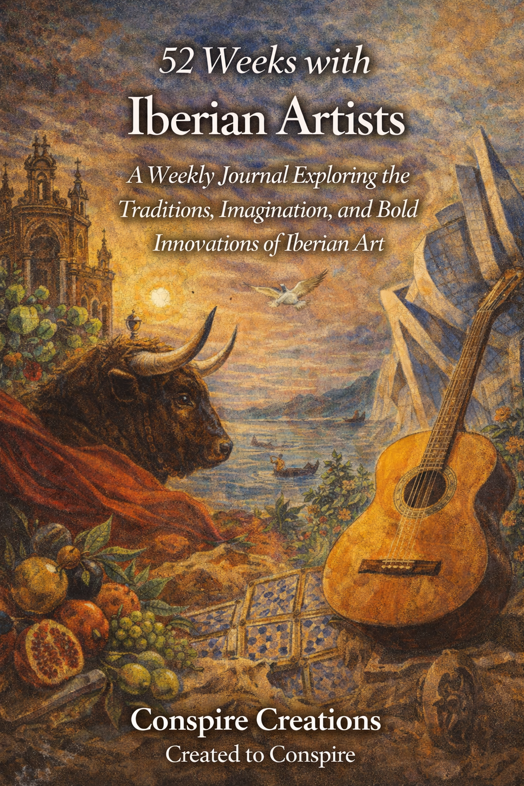 52 Weeks with Iberian Artists & Creators Guided Journal — Premium 52-week guided digital PDF journal by Conspire Creations®