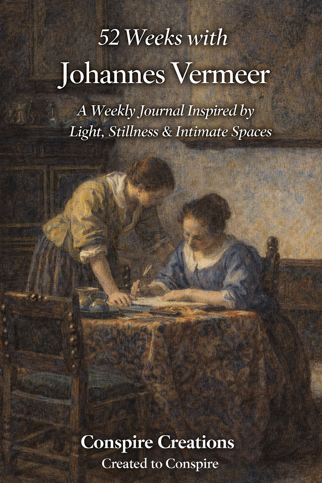 52 Weeks with Johannes Vermeer Guided Journal — Premium 52-week guided digital PDF journal by Conspire Creations®