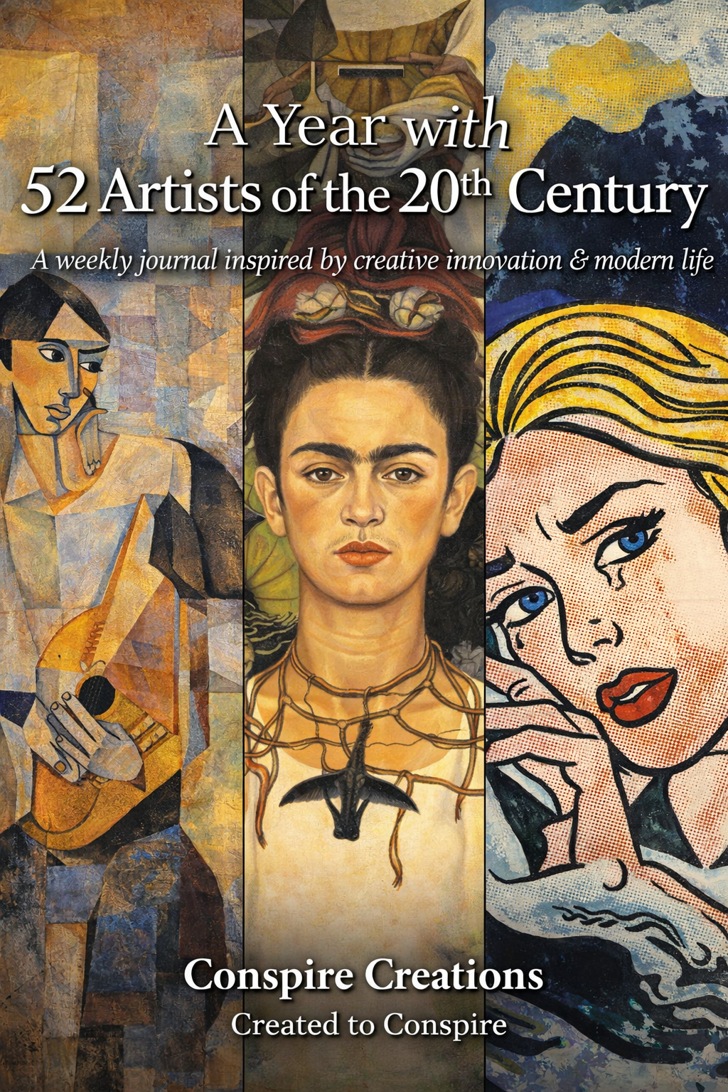 A Year with 52 Artists of the 20th Century Guided Journal — Premium 52-week guided digital PDF journal by Conspire Creations®