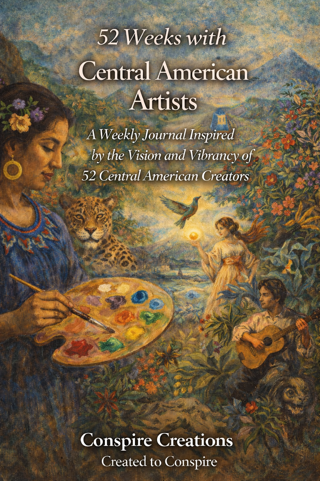 52 Weeks with Central American Artists Guided Journal — Premium 52-week guided digital PDF journal by Conspire Creations®