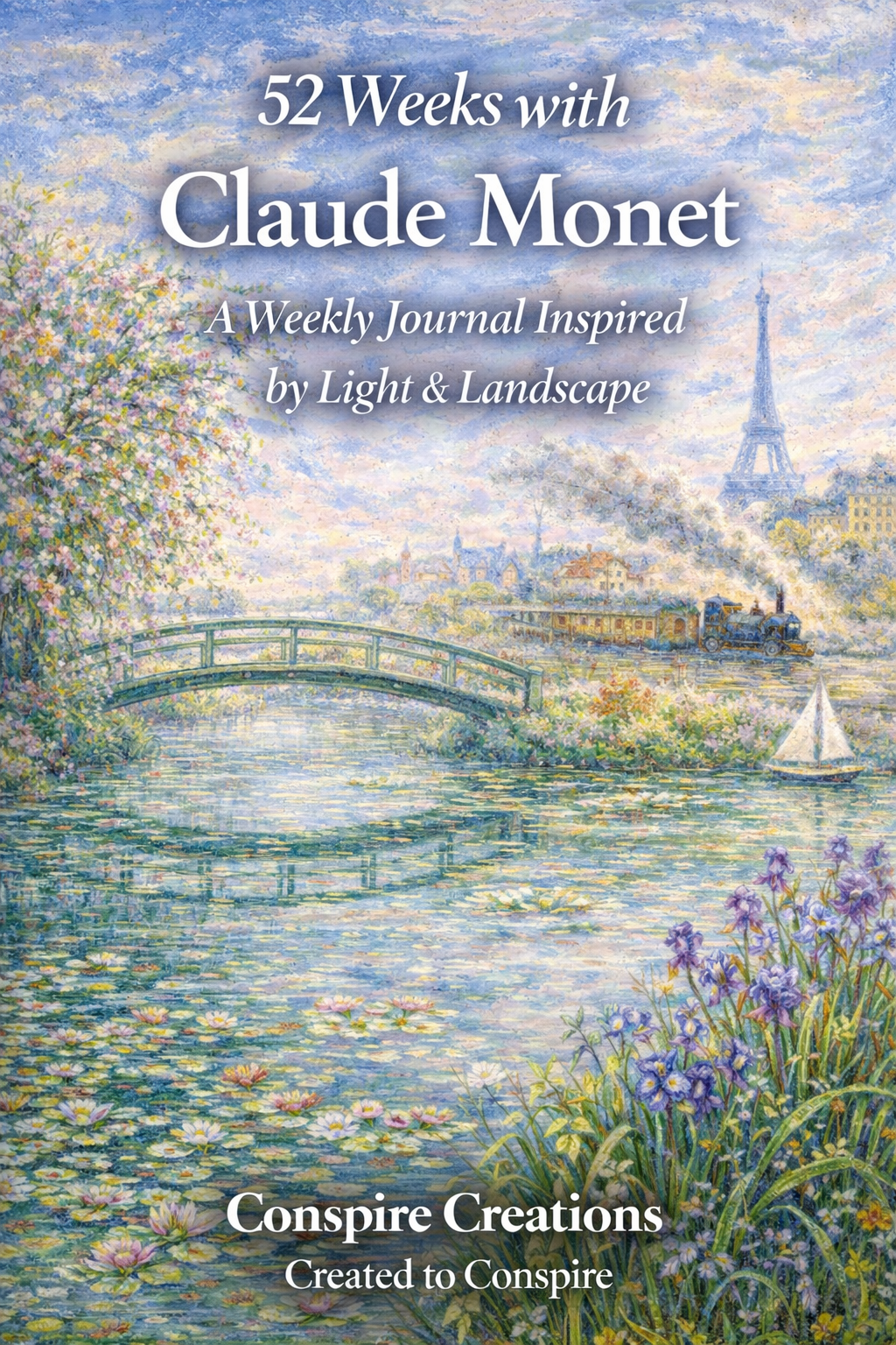 52 Weeks with Claude Monet Guided Journal — Premium 52-week guided digital PDF journal by Conspire Creations®