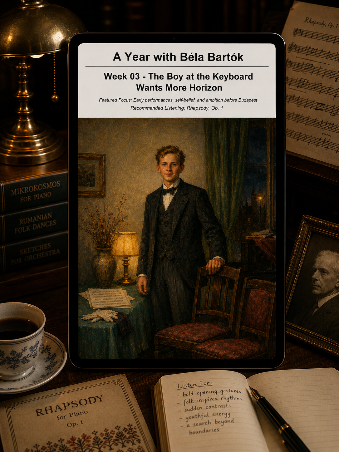 A Year with Béla Bartók — A 52-Week Guided Music Journal