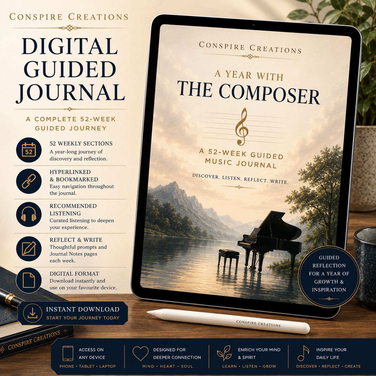 A Year with Frédéric Chopin — A 52-Week Guided Music Journal