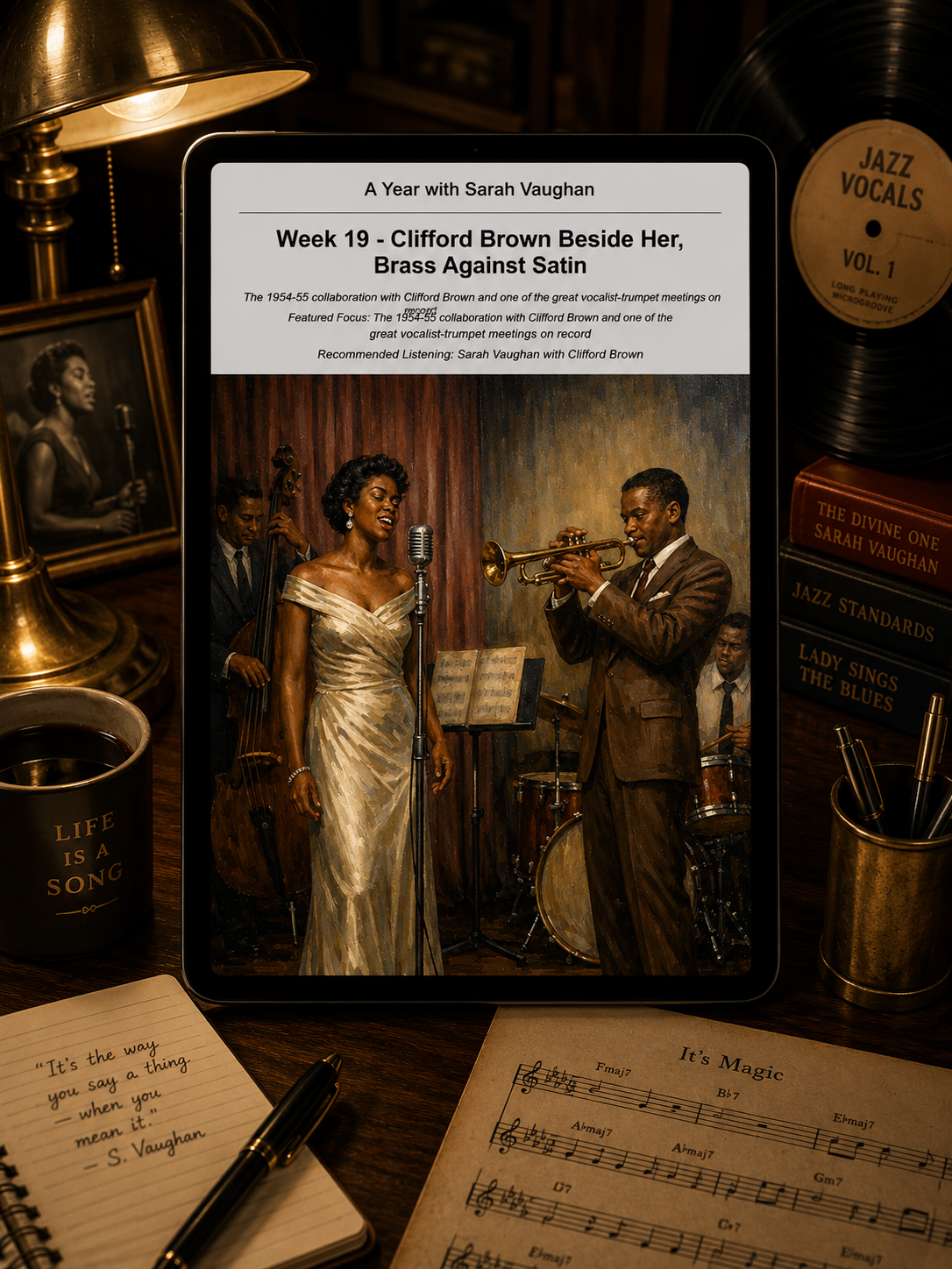A Year with Sarah Vaughan — A 52-Week Guided Music Journal