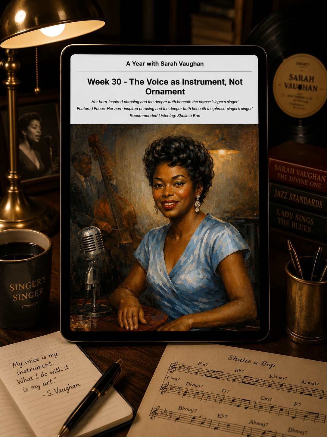 A Year with Sarah Vaughan — A 52-Week Guided Music Journal
